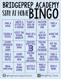 Stay At Home Bingo